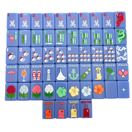 Bespoke X Gray Malin Beach Club Mahjong Tiles - CABANA BLUE – Bespoke Mahjong