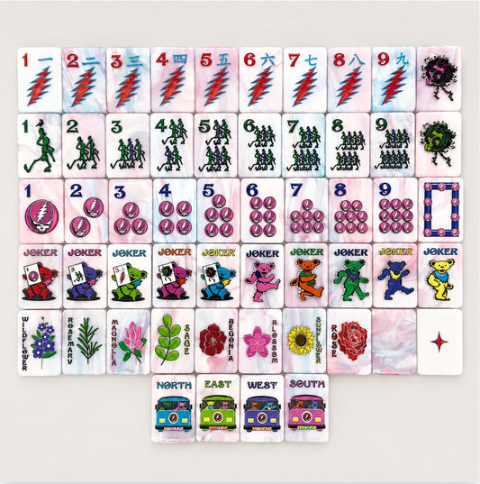 Grateful Dead x Bespoke Mahjong - ROSE PINK TIE DYE PEARL