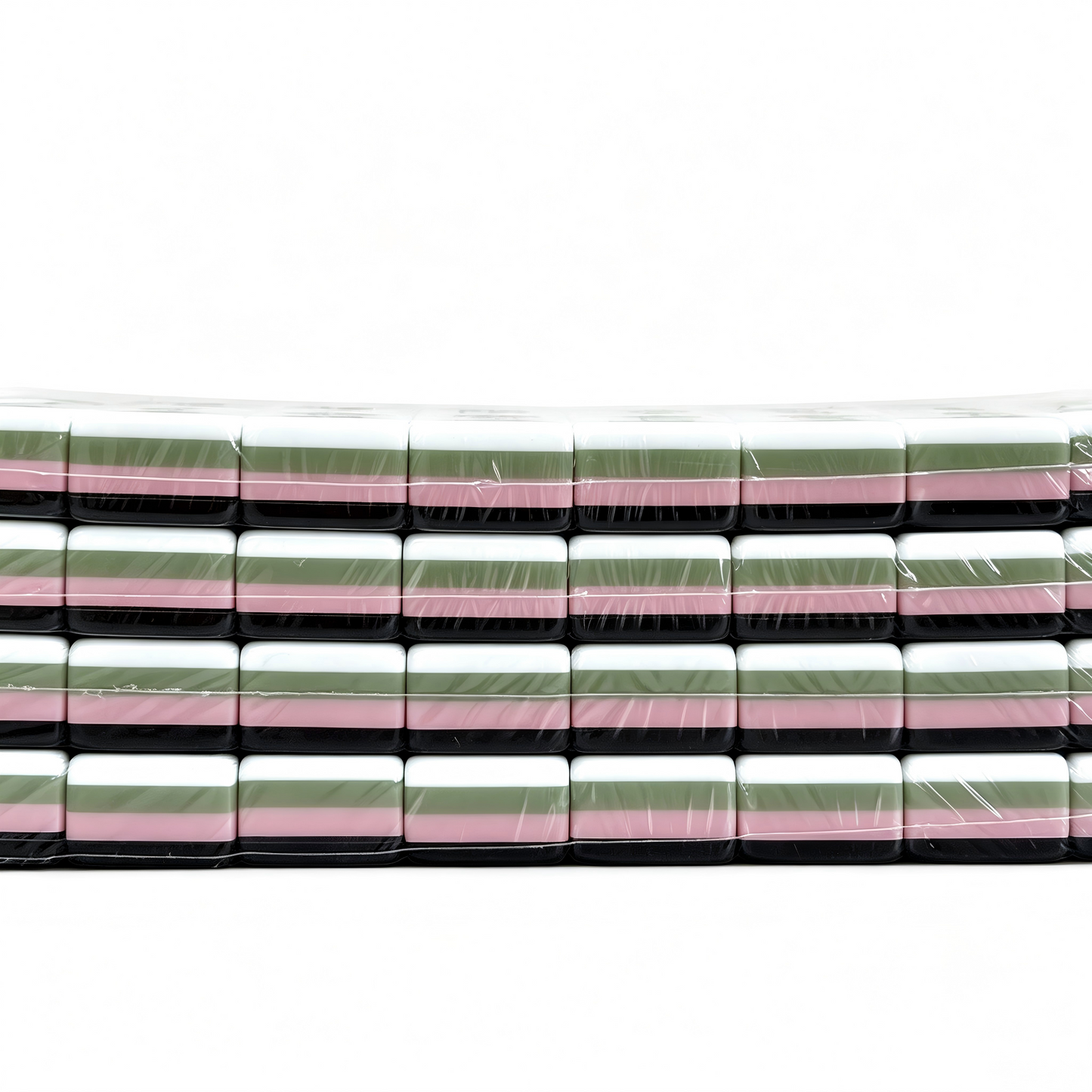 Emerald Jewel Garden luxury American Mahjong set by USA Mahjong Co. with 166 white tiles featuring translucent jade-green backs