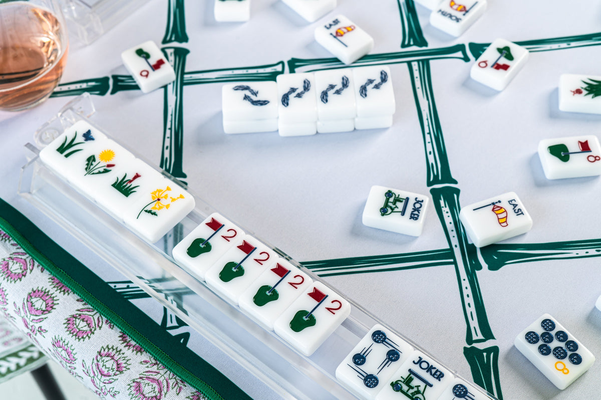 Golf-Themed Luxury Mahjong Tiles_ Country Club Mahjong Tile Set _ Southern Sparrow
