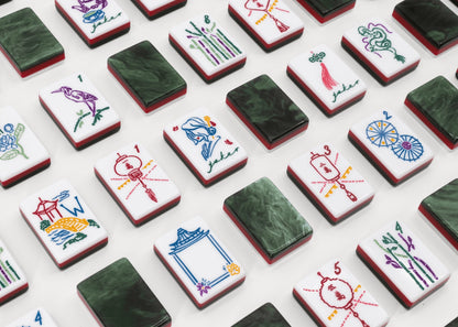 Miss Classic_ Mahjong Tile Set - Malachite – Miss Mahjong