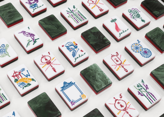 Miss Classic_ Mahjong Tile Set - Malachite – Miss Mahjong