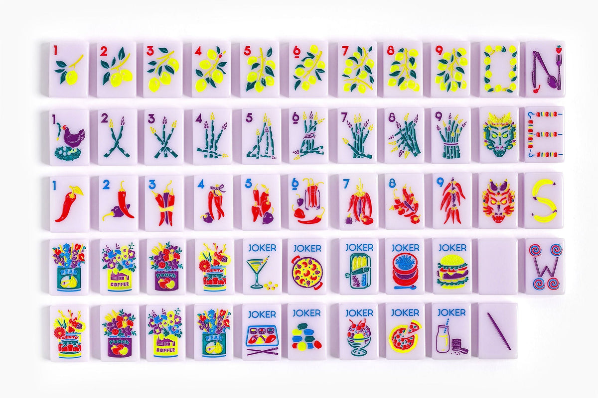 The Foodie Line_ Lilac Mahjong Tiles– The Mahjong Line