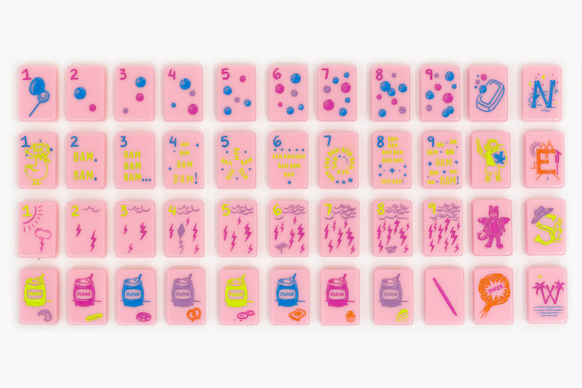 The Cheeky Line - Mahjong Tile Set - Petal Pink Limited Release– The Mahjong Line