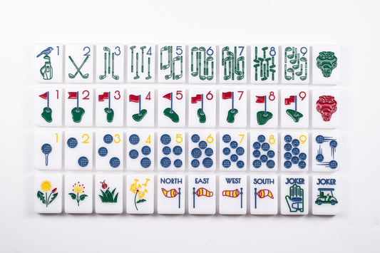 Golf-Themed Luxury Mahjong Tiles_ Country Club Mahjong Tile Set _ Southern Sparrow