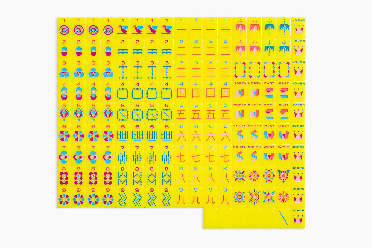 The Minimal Line - Mahjong Tile Set - Canary Yellow Release– The Mahjong Line