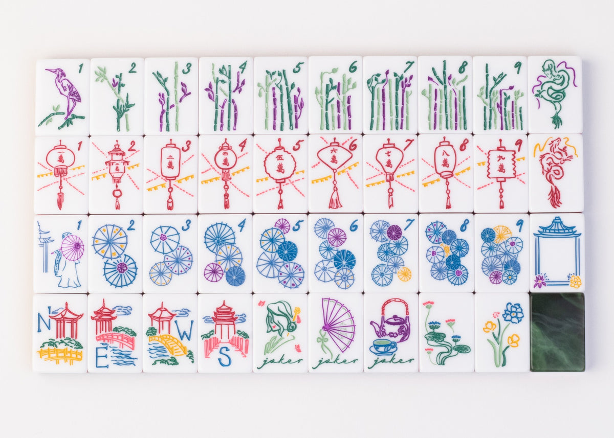 Miss Classic_ Mahjong Tile Set - Malachite – Miss Mahjong