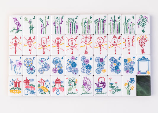 Miss Classic_ Mahjong Tile Set - Malachite – Miss Mahjong