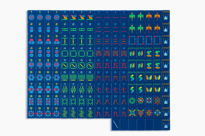 The Minimal Line - Mahjong Tile Set - Admiral Blue Mahjong Tiles– The Mahjong Line