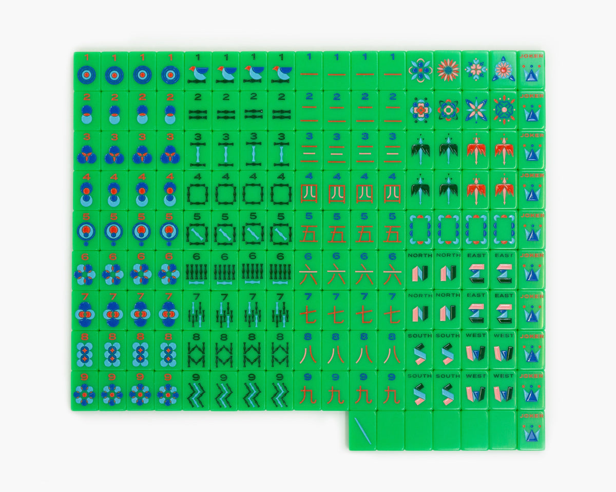 The Minimal Line - Mahjong Tile Set - Kelly Green v2 Release– The Mahjong Line