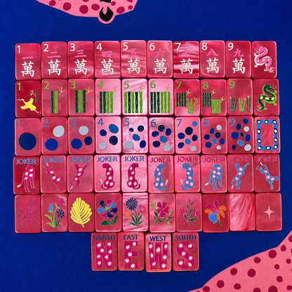Springtime Safari - Wild Pink Pearl – Bespoke Mahjong