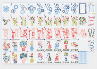 Miss Darling Cameo Blue_ Mahjong Tile Set – Miss Mahjong