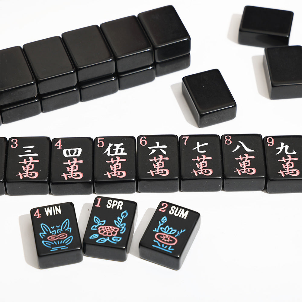 Durable Melamine Mahjong Crak and Flower Tiles - NMJL Standard SPR SUM WIN Markings