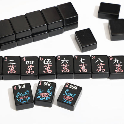 Durable Melamine Mahjong Crak and Flower Tiles - NMJL Standard SPR SUM WIN Markings