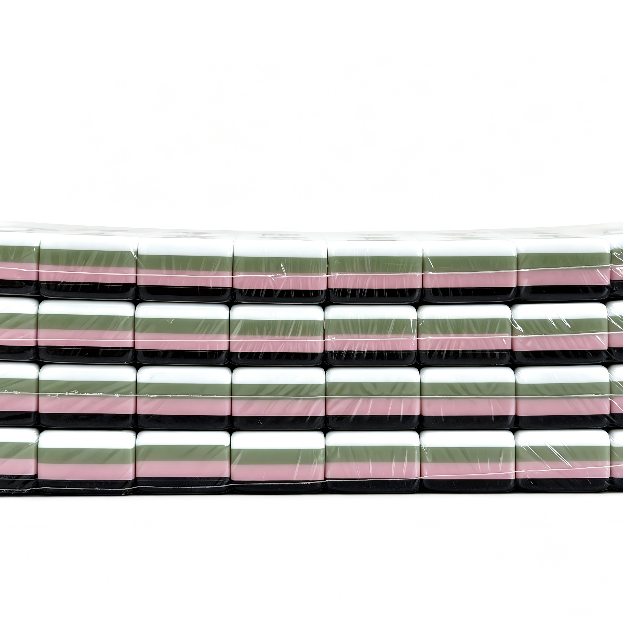 Emerald Jewel Garden luxury American Mahjong set by USA Mahjong Co. with 166 white tiles featuring translucent jade-green backs