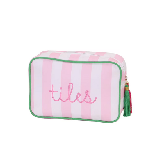 Premium Padded Case with Tassel-NMJL Mahjong Signature Striped Tile Bag