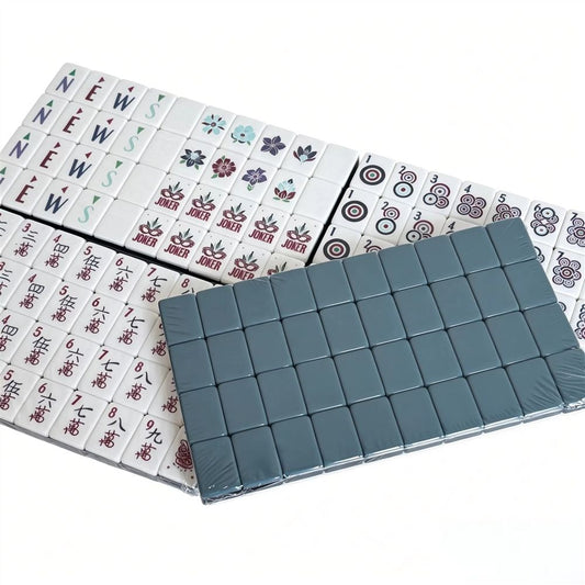 Luxury American Mahjong set by USA Mahjong Co. featuring 166 designer tiles, enchanter garden theme, and elegant quad-layer gradient backs.